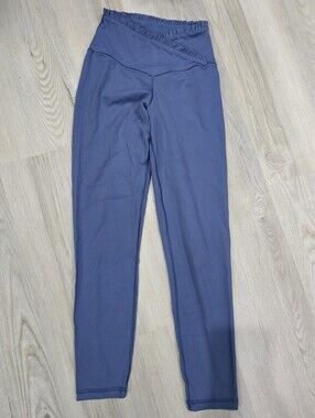 OFFLINE Aerie Real Me Xtra Blue High Waisted Crossover Ruffle Legging 7/8 Size M